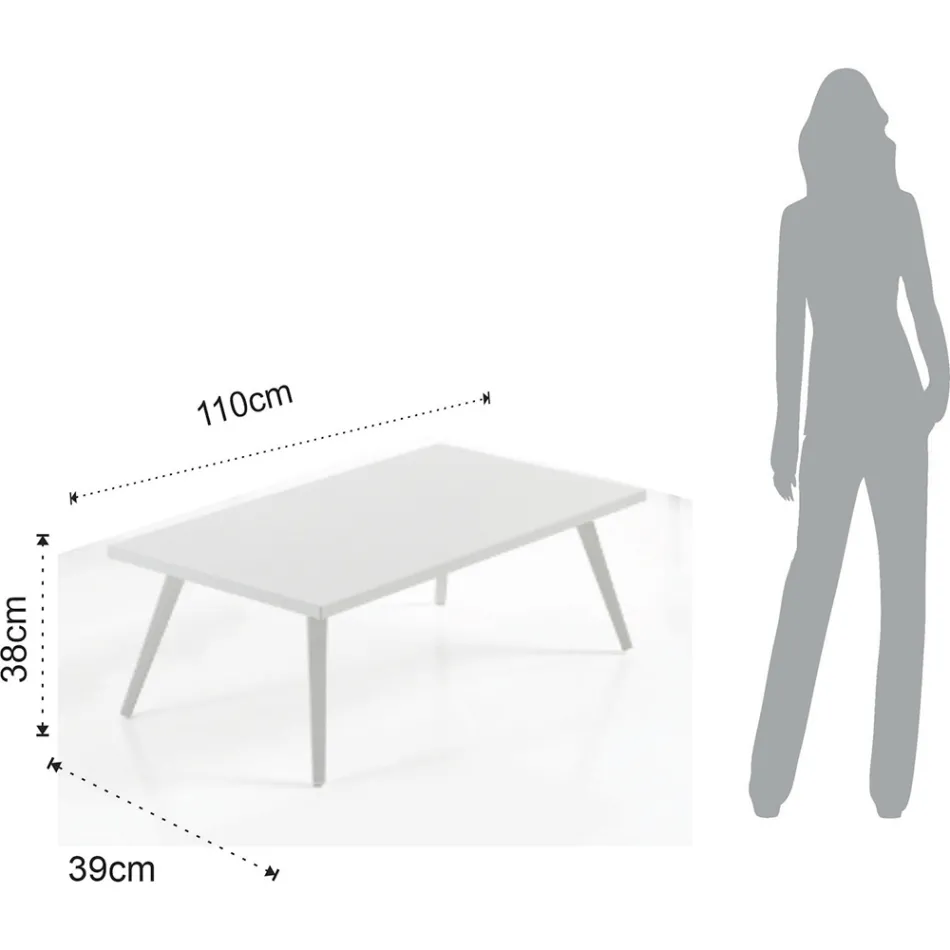Indoor and outdoor living room with 2 armchairs, 1 sofa and 1 coffee table - Sortir Viadurini