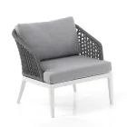 Indoor and outdoor living room with 2 armchairs, 1 sofa and 1 coffee table - Sortir Viadurini