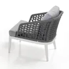 Indoor and outdoor living room with 2 armchairs, 1 sofa and 1 coffee table - Sortir Viadurini