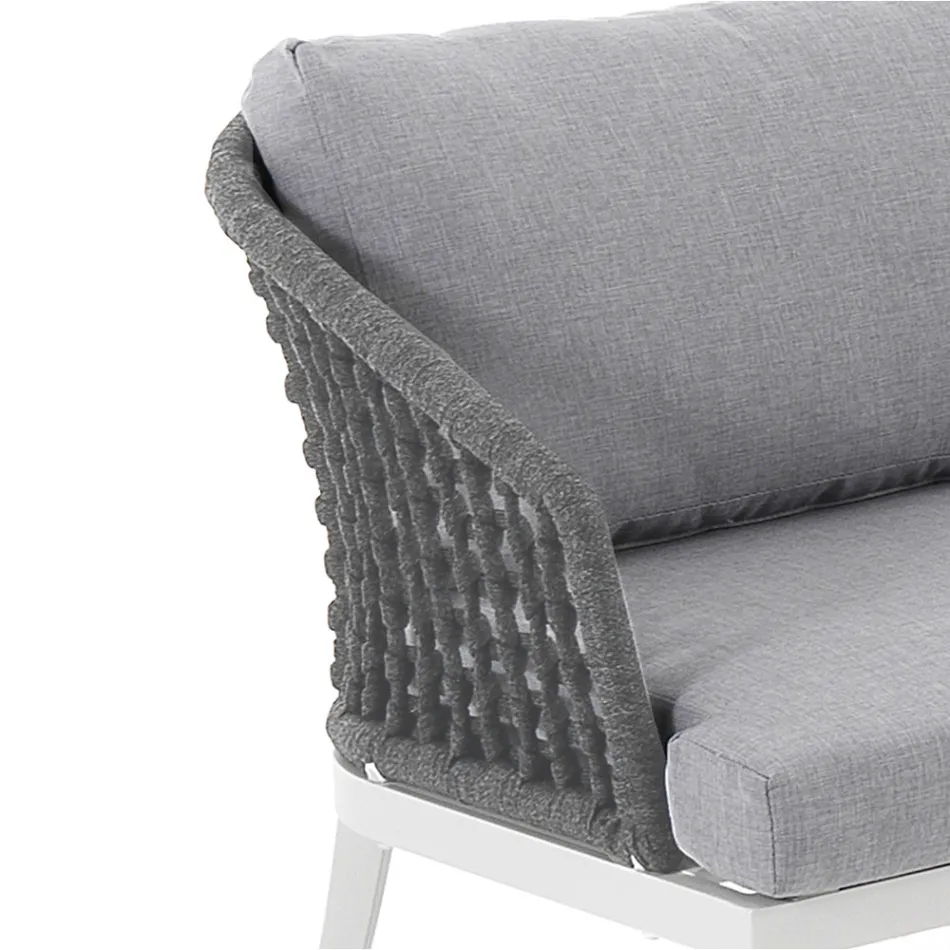 Indoor and outdoor living room with 2 armchairs, 1 sofa and 1 coffee table - Sortir Viadurini