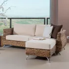 Outdoor Living Room in Banana Weaving with Cushions - Legolas Viadurini