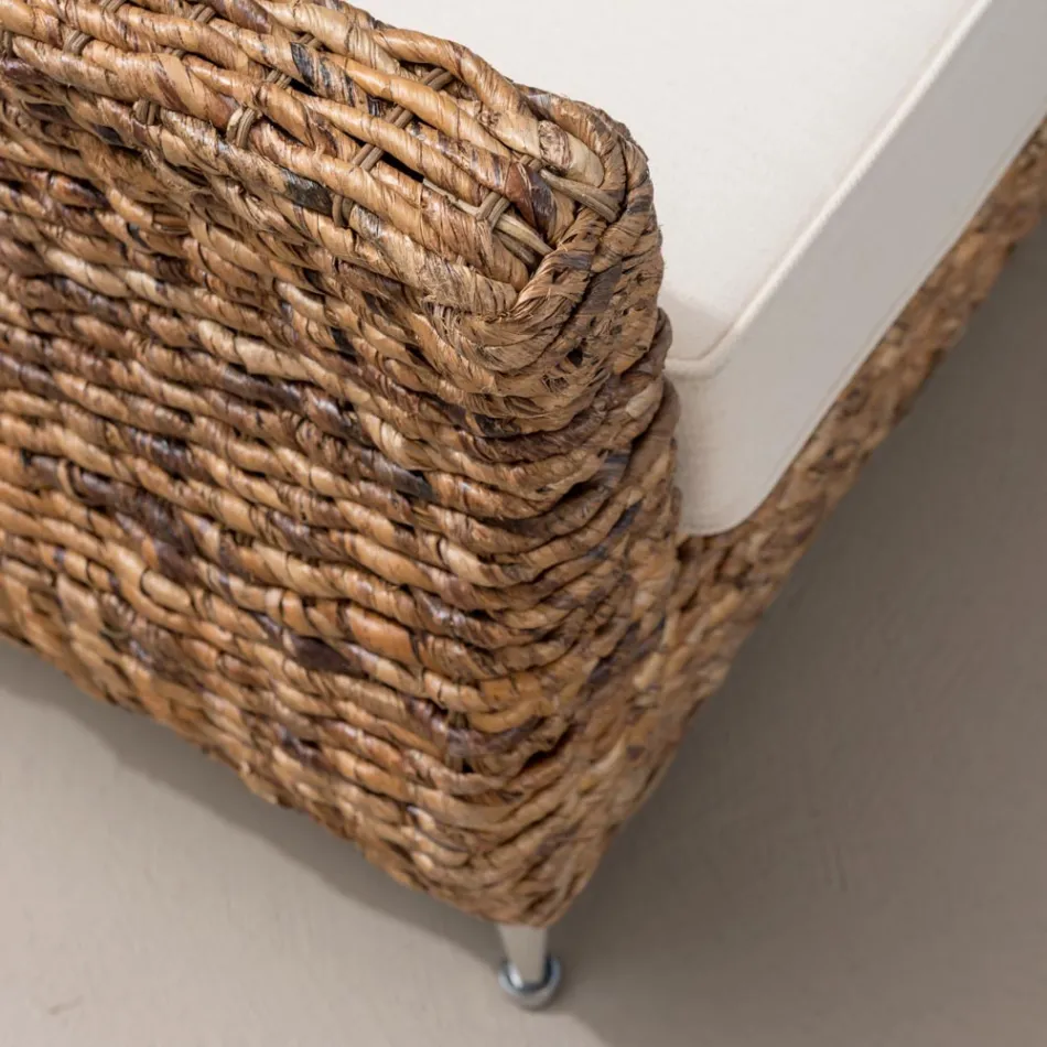 Outdoor Living Room in Banana Weaving with Cushions - Legolas Viadurini