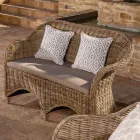Outdoor Lounge in Gray Kubù with Seat Cushions - Nazgul Viadurini