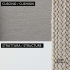 Garden lounge with armchairs and metal sofa Made in Italy - Prato Viadurini