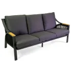 Living Room Made of Aluminum with Brazilian Teak Armrests - Diary Viadurini