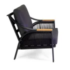 Living Room Made of Aluminum with Brazilian Teak Armrests - Diary Viadurini