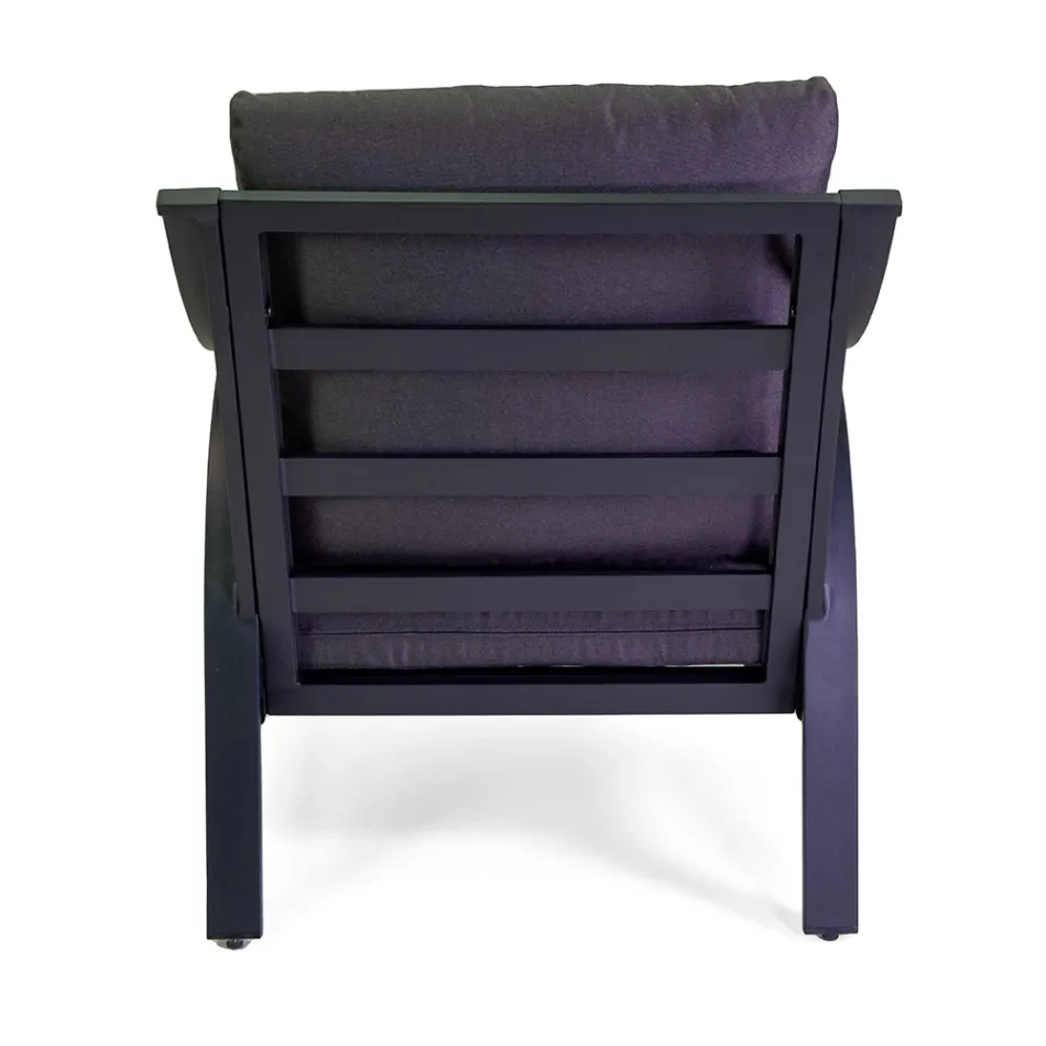 Living Room Made of Aluminum with Brazilian Teak Armrests - Diary Viadurini