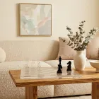 Designer Plexiglass Chessboard and Checkers Set with Drawer Made in Italy - Elora Viadurini