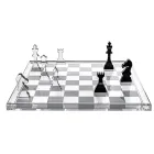 Designer Plexiglass Chessboard and Checkers Set with Drawer Made in Italy - Elora Viadurini