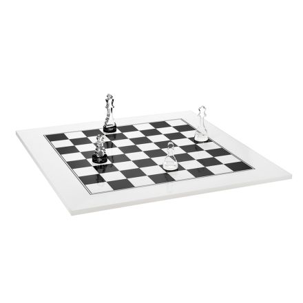 Modern Black or White Plexiglass Chessboard Made in Italy - Checkmate Viadurini