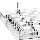Transparent Plexiglass Chessboard with Drawer Made in Italy - Miriam Viadurini