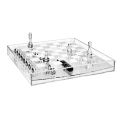 Transparent Plexiglass Chessboard with Drawer Made in Italy - Miriam