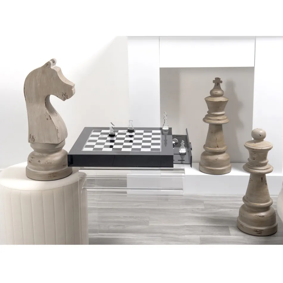 Chessboard for Chess and Design Checkers in Plexiglass Made in Italy - Chess Viadurini