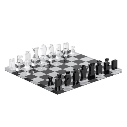 Chessboard for Chess and Lady in Acrylic Crystal Made in Italy - Smanto Viadurini