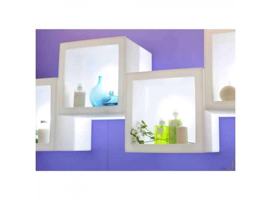 Cube luminous shelf Slide Open Cube modern design made in Italy Viadurini
