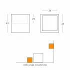 Cube luminous shelf Slide Open Cube modern design made in Italy Viadurini