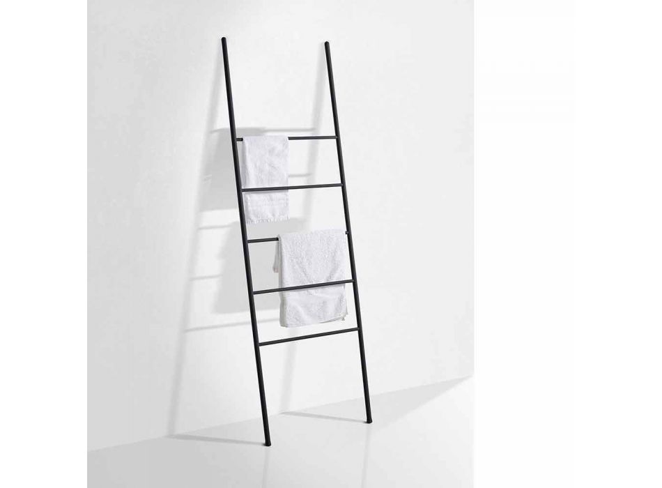 White or Black Metal Ladder Towel Holder for Bathroom