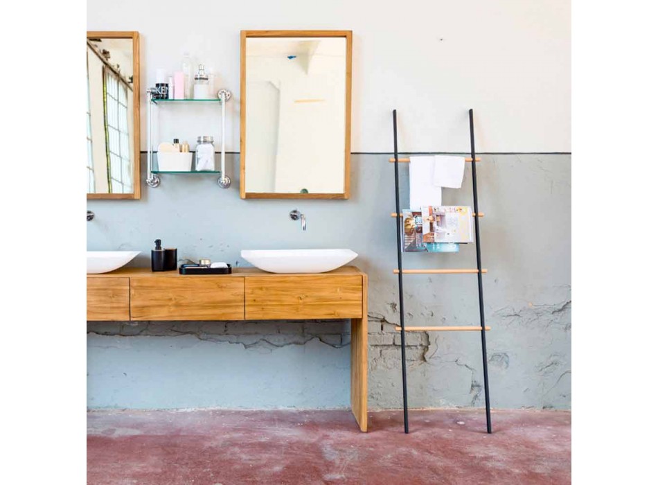 Denno bathroom design magazine / towel rack Viadurini