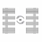 Modern Design Bathroom Towel Warmer in Steel at 386 Watt - Peacock Viadurini