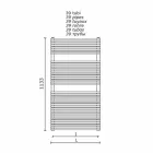 Vertical Design Hydraulic Bathroom Towel Warmer in Steel 1013 W - Griffin Viadurini