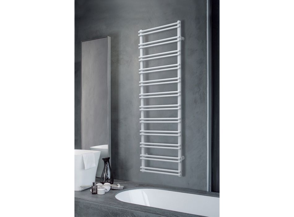 Towel Warmer with Electric System in Carbon Steel - Praline Viadurini