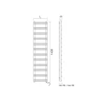 Towel Warmer with Electric System in Carbon Steel - Praline Viadurini