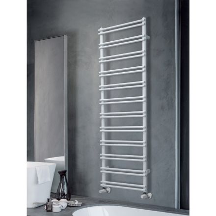 Towel Warmer with Mixed System in Carbon Steel - Praline Viadurini