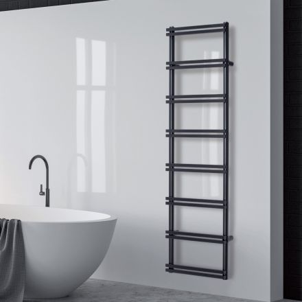 Electric Towel Warmer with Vertical Collectors Made in Italy - Zenzero Viadurini
