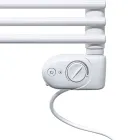 Electric Towel Warmer with Circular Elements Made in Italy - Strawberry Viadurini