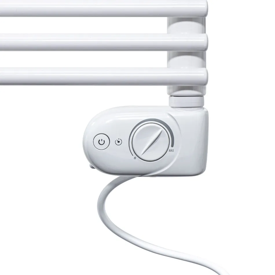 Electric Towel Warmer with Circular Elements Made in Italy - Strawberry Viadurini