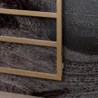 Electric Towel Warmer with Simple Lines in Steel Made in Italy - Pistachio Viadurini