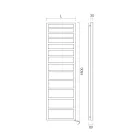 Electric Towel Warmer with Simple Lines in Steel Made in Italy - Pistachio Viadurini