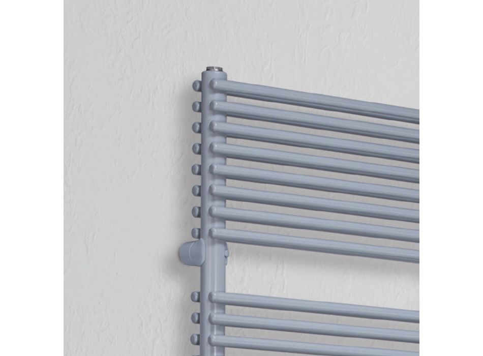 Electric Towel Warmer in Steel Aluminum Finish Made in Italy - Brioches Viadurini