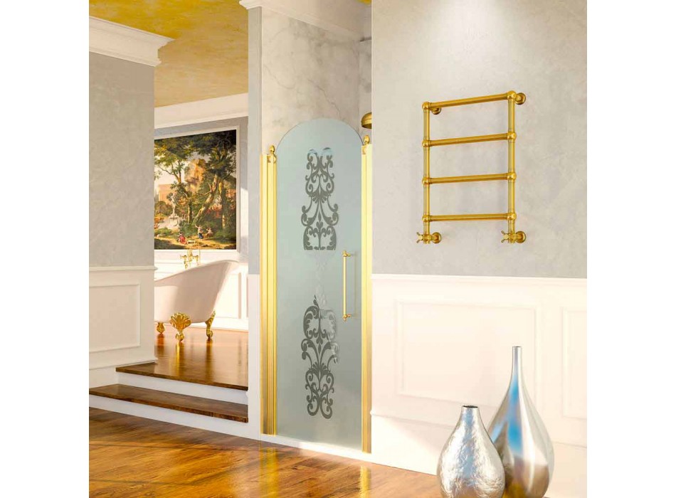 Electric towel warmer Scirocco H Caterina gold in brass made in Italy Viadurini