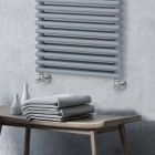 Hydraulic Towel Warmer with 4 Series of Horizontal Elements Made in Italy - Meringue Viadurini