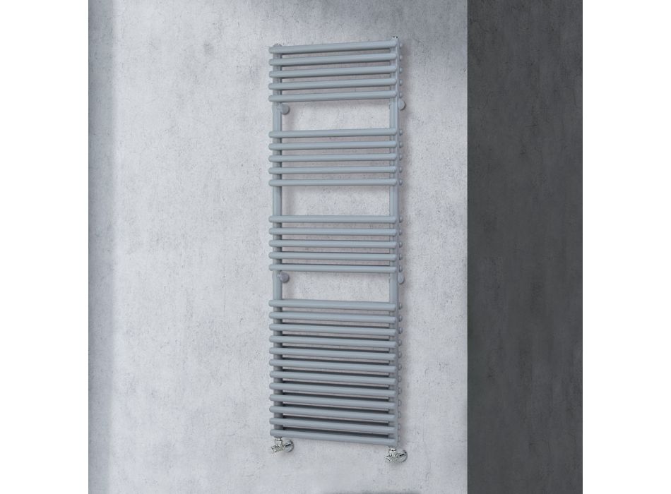 Hydraulic Towel Warmer with 4 Series of Horizontal Elements Made in Italy - Meringue Viadurini