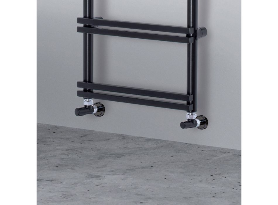 Hydraulic towel warmer with vertical collectors Made in Italy - Ginger Viadurini