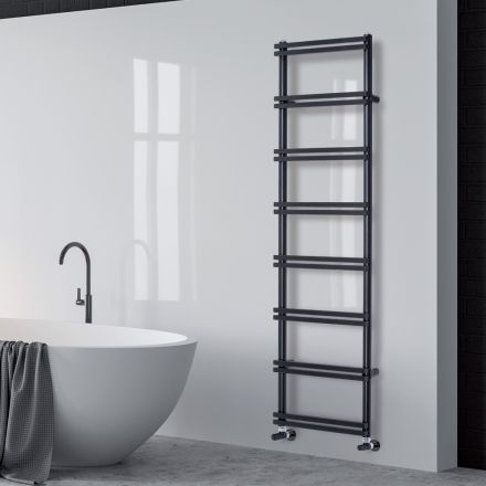 Hydraulic towel warmer with vertical collectors Made in Italy - Ginger Viadurini
