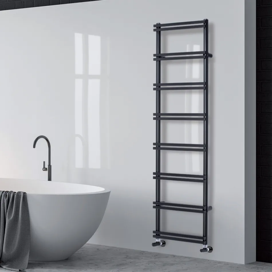 Hydraulic towel warmer with vertical collectors Made in Italy - Ginger Viadurini