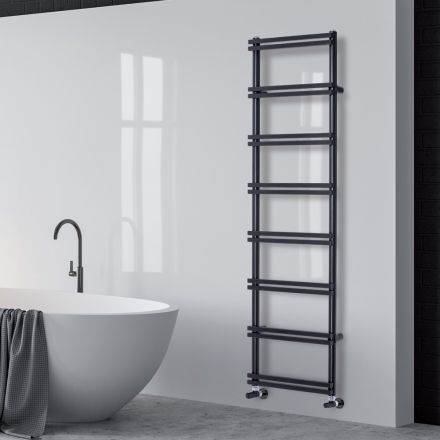 Hydraulic Towel Warmer with Vertical Manifolds Made in Italy - Zenzero Viadurini