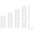 Amaretti Hydraulic Towel Warmer with Horizontal Elements Made in Italy Viadurini