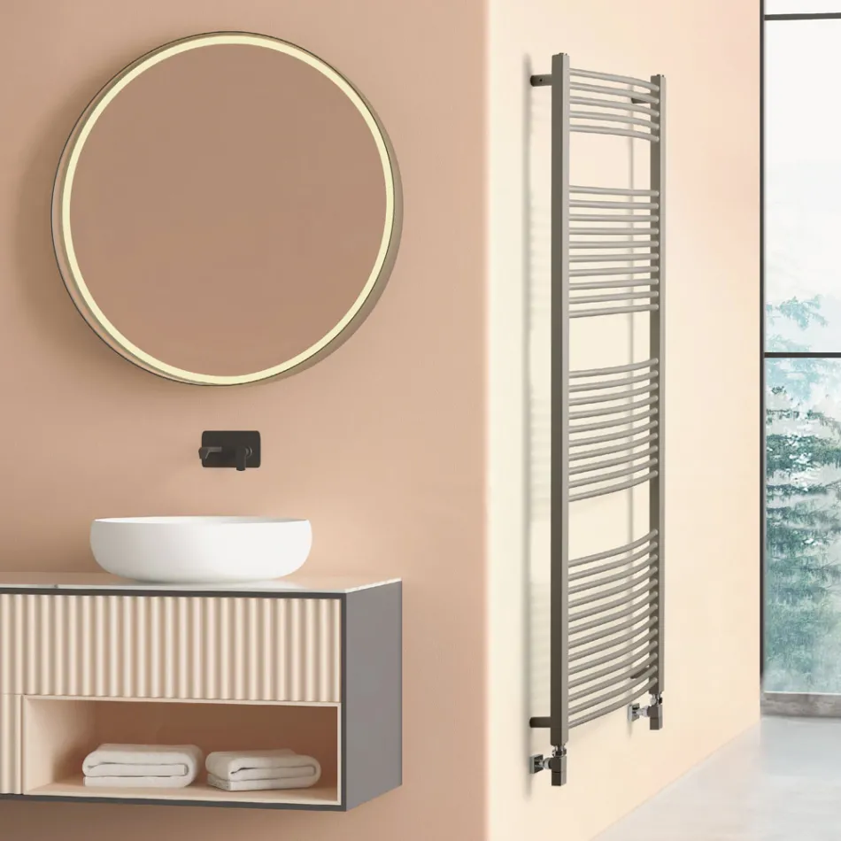 Hydraulic Steel Towel Warmer in Different Colors Made in Italy - Ibis Viadurini