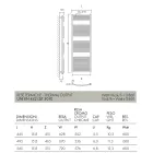 Hydraulic Steel Towel Warmer in Different Colors Made in Italy - Ibis Viadurini