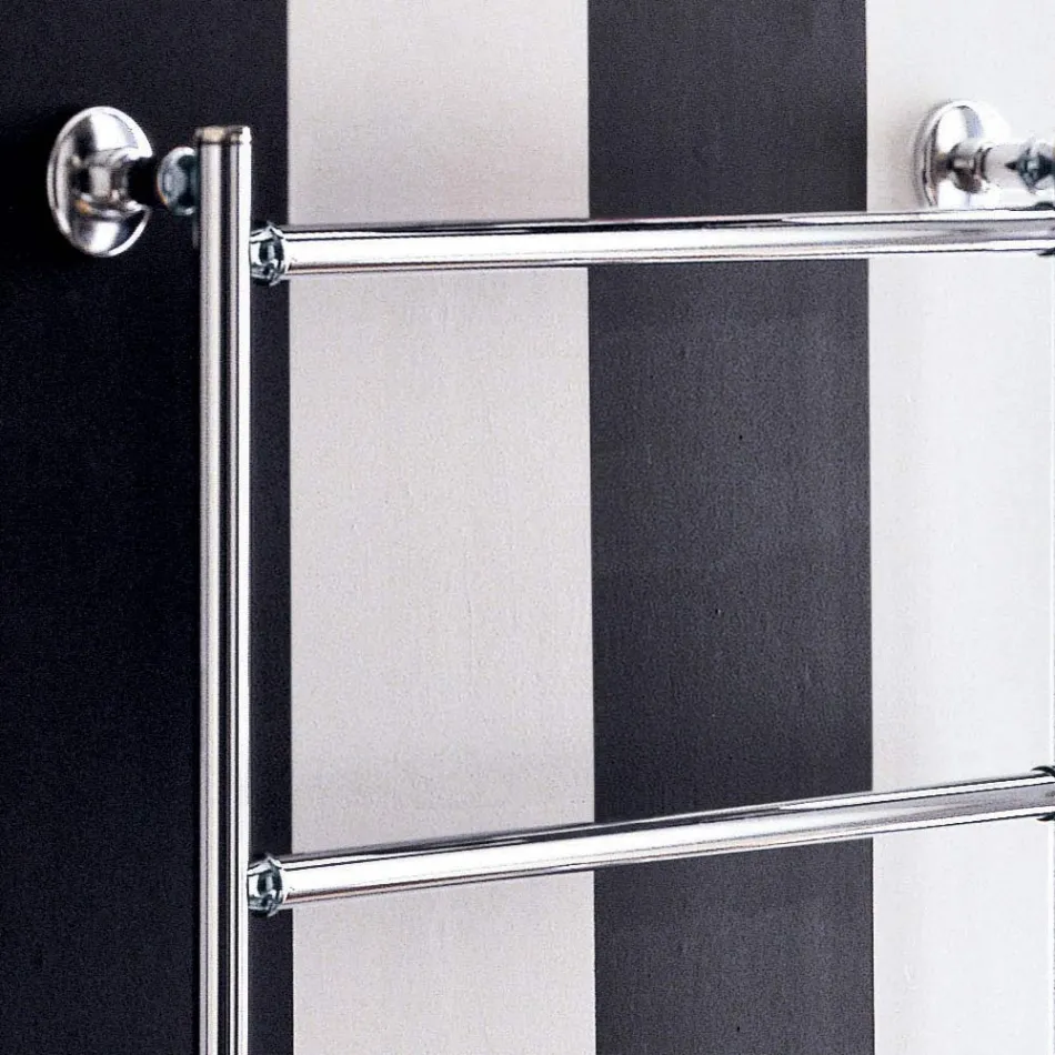 Hydraulic Towel Warmer in Steel Chrome Finish Made in Italy - Gaia Viadurini