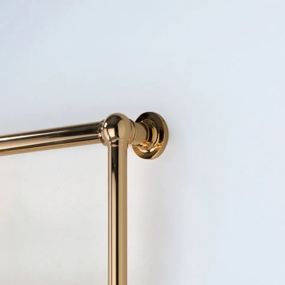 Hydraulic Towel Warmer in Brass with Connection Spheres Made in Italy - Ricotta Viadurini