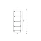 Hydraulic Towel Warmer in Brass with Connection Spheres Made in Italy - Ricotta Viadurini