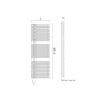 Carbon Steel Towel Warmer with Mixed System - Peanuts Viadurini