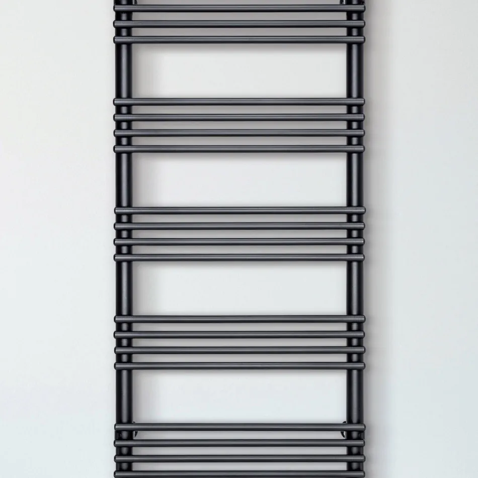 Towel Warmer in Steel with Mixed System Made in Italy - Rum Viadurini