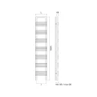 Towel Warmer in Steel with Mixed System Made in Italy - Rum Viadurini