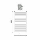 Stainless Steel Design Wall Mounted Towel Warmer for Bathroom, 2 Sizes 391 W - Italo Viadurini